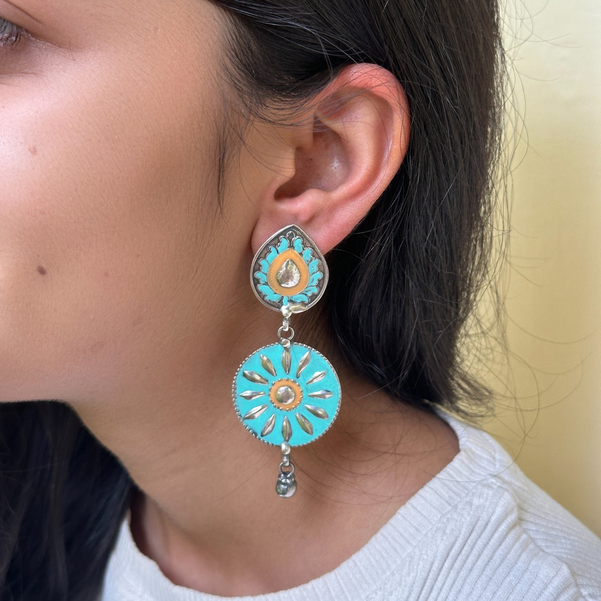 Samhita Enamel Silver 925 Earrings