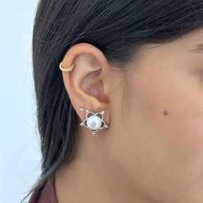 Alessia Pearl & Zircon Silver 925 Studs