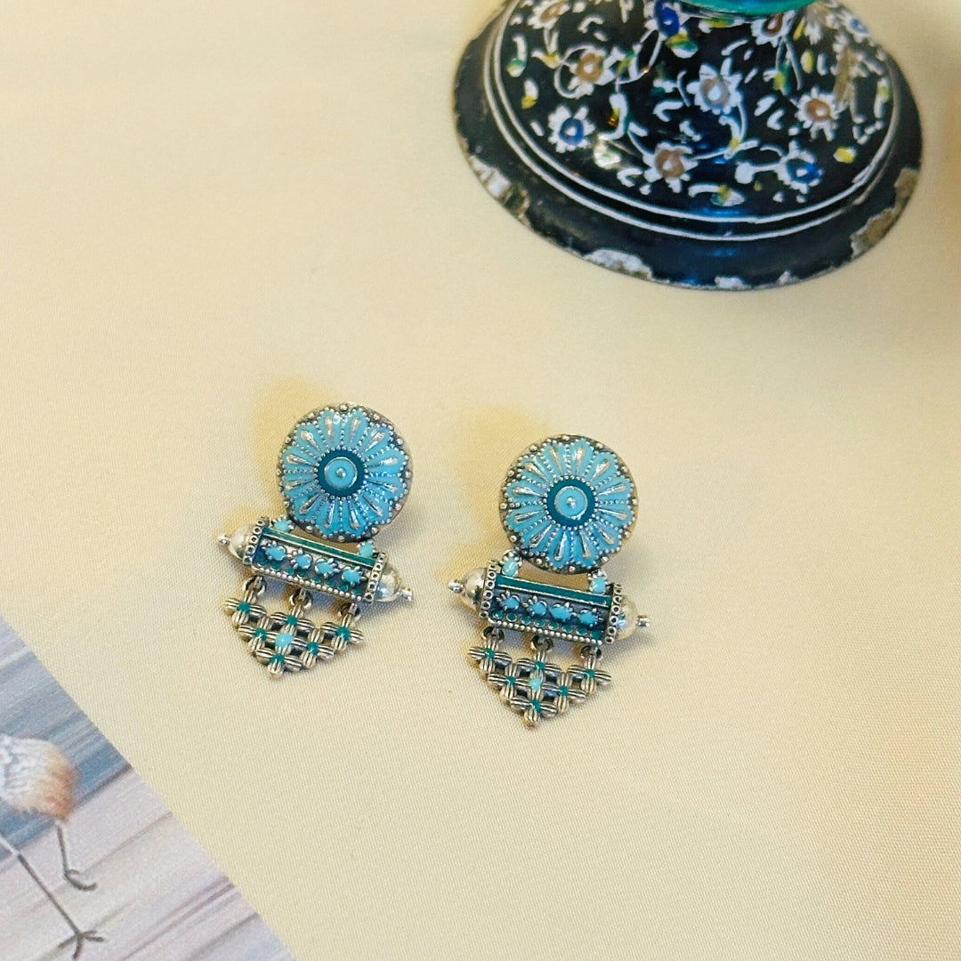 Amogha Enamel Silver 925 Earrings