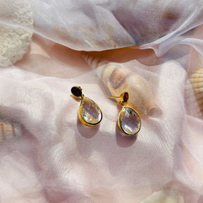 Amara Crystal 18K Gold Plated 925 Silver Earrings