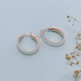 Zade Silver 925 Hoop Earrings