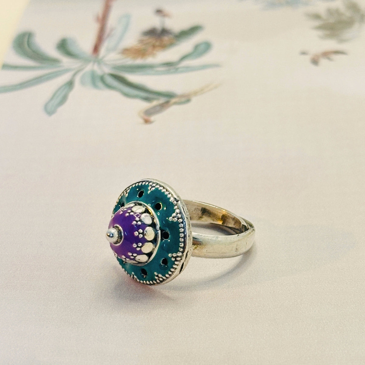 Aadrika Enamel Silver 925 Ring