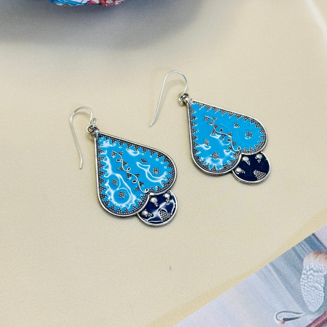 Rakta Enamel Silver 925 Earrings