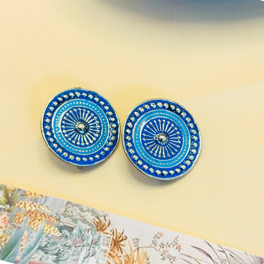 Ruci Enamel Silver 925 Earrings