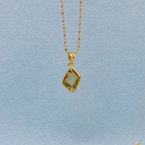 Yorah Lemon Quartz 18k Gold Plated Silver 925 Pendant