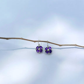 Celine Amethyst Silver 925 Earrings