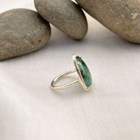 Cyra Silver 925 Emerald Ring