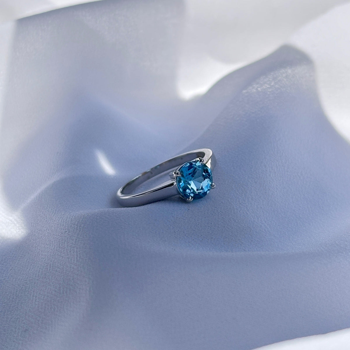 Blue Topaz 18KT White Gold Ring