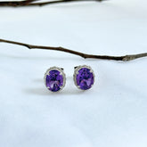 Decima Amethyst Silver 925 Studs