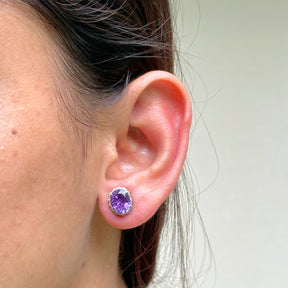 Decima Amethyst Silver 925 Studs