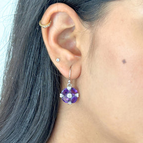 Celine Amethyst Silver 925 Earrings