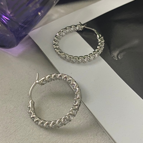 Orbit Silver 925 Hoop Earings