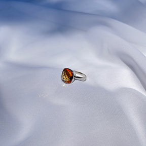 Citrine Squarish 14KT White Gold Ring