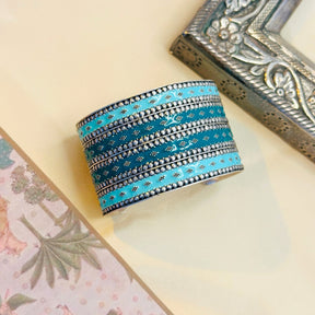 Kupara Enamel Silver 925 Cuff Bangles