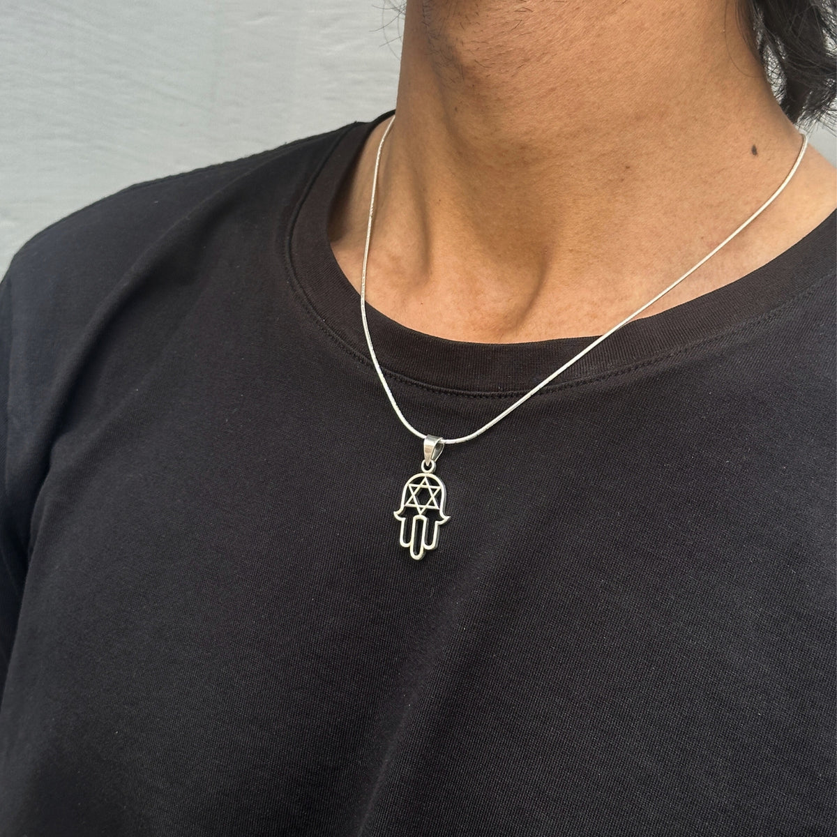 Hamsa Hand Silver 925 Men's Pendant