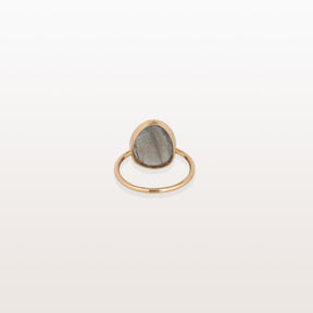 Labradorite Round 18KT Gold Ring