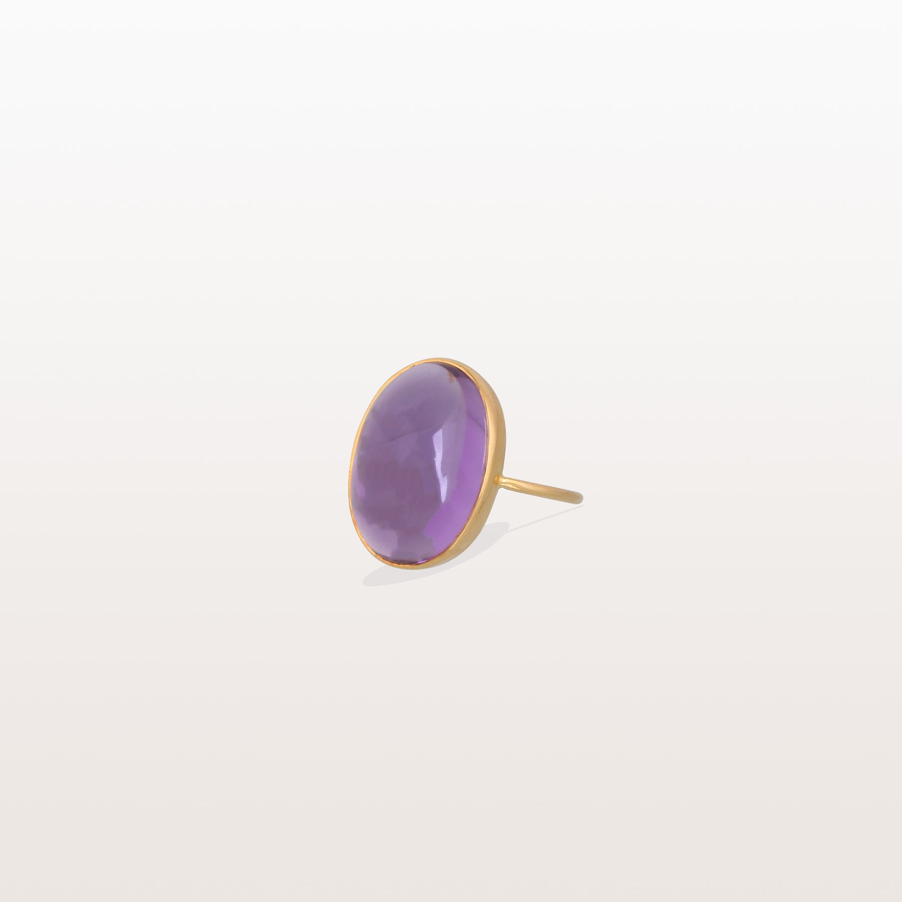 Amethyst Oval 14KT Gold Ring