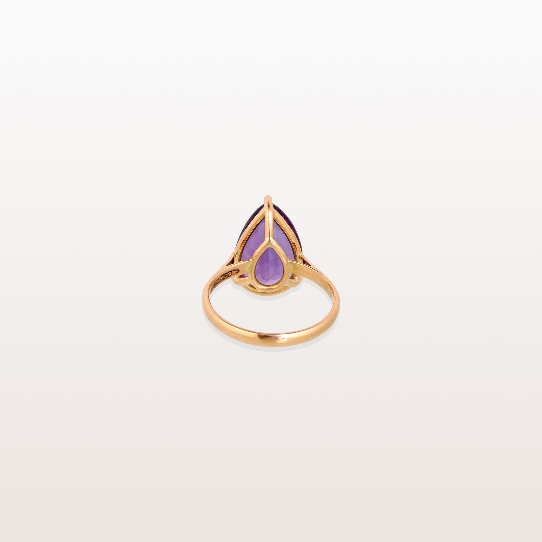 Amethyst Pear 18KT Gold Ring