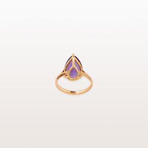 Amethyst Pear 18KT Gold Ring