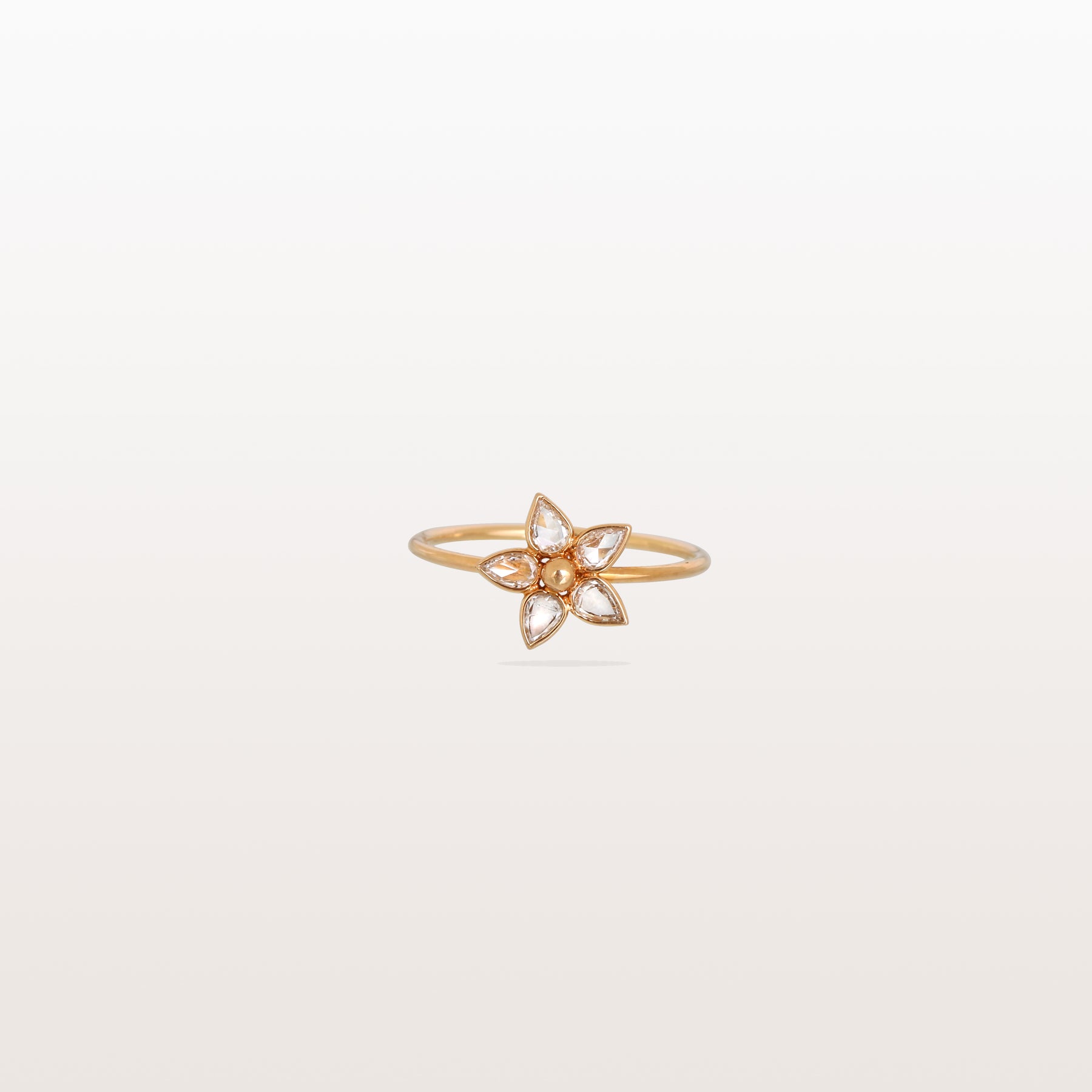 Diamond Flower 18KT Gold Ring