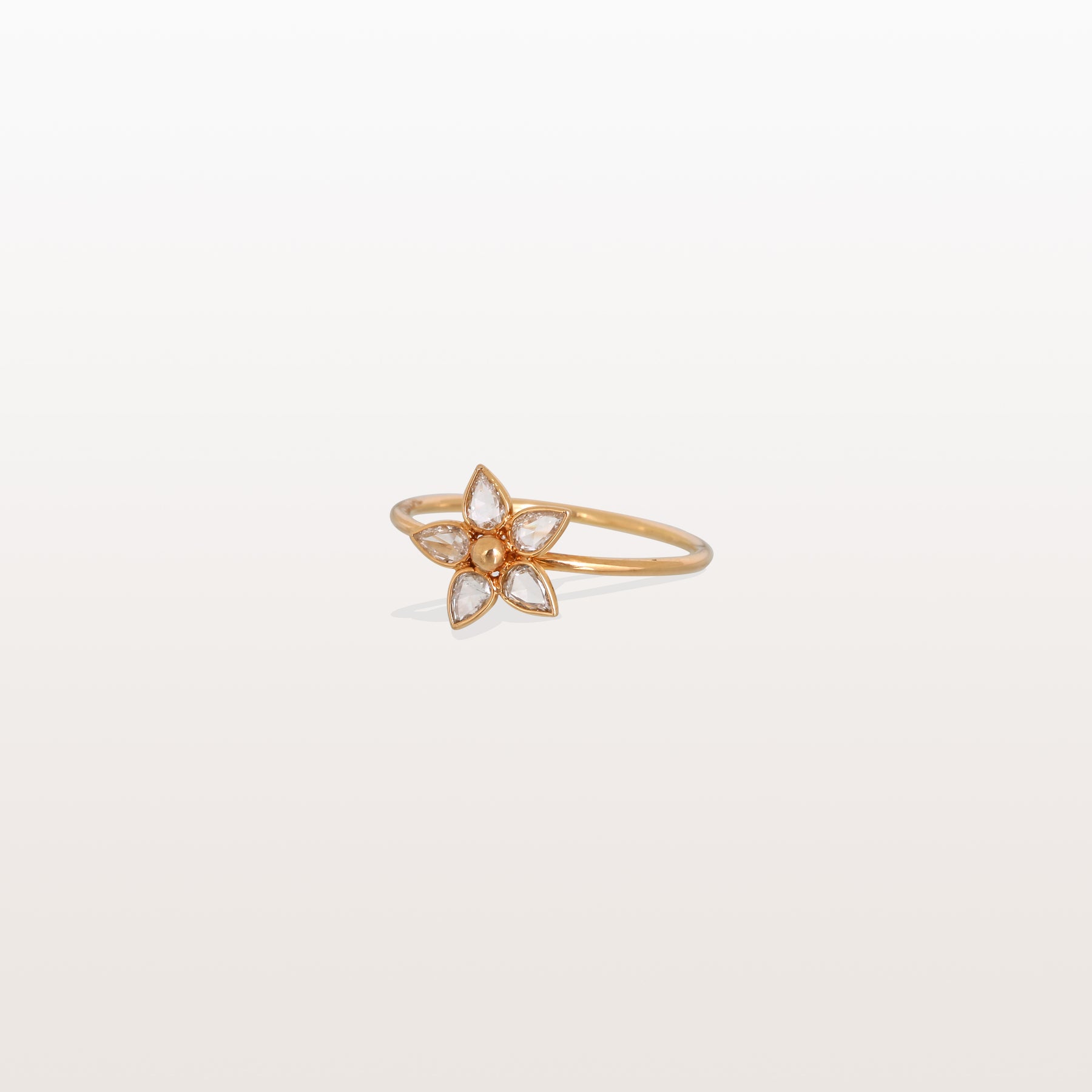 Diamond Flower 18KT Gold Ring