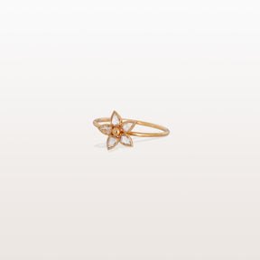 Diamond Flower 18KT Gold Ring