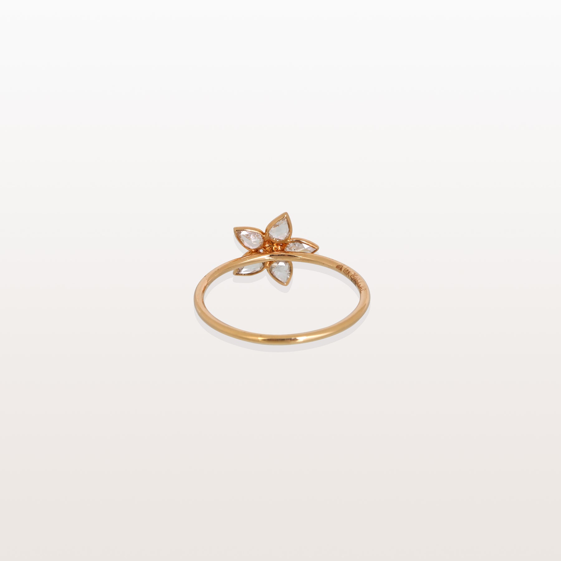 Diamond Flower 18KT Gold Ring