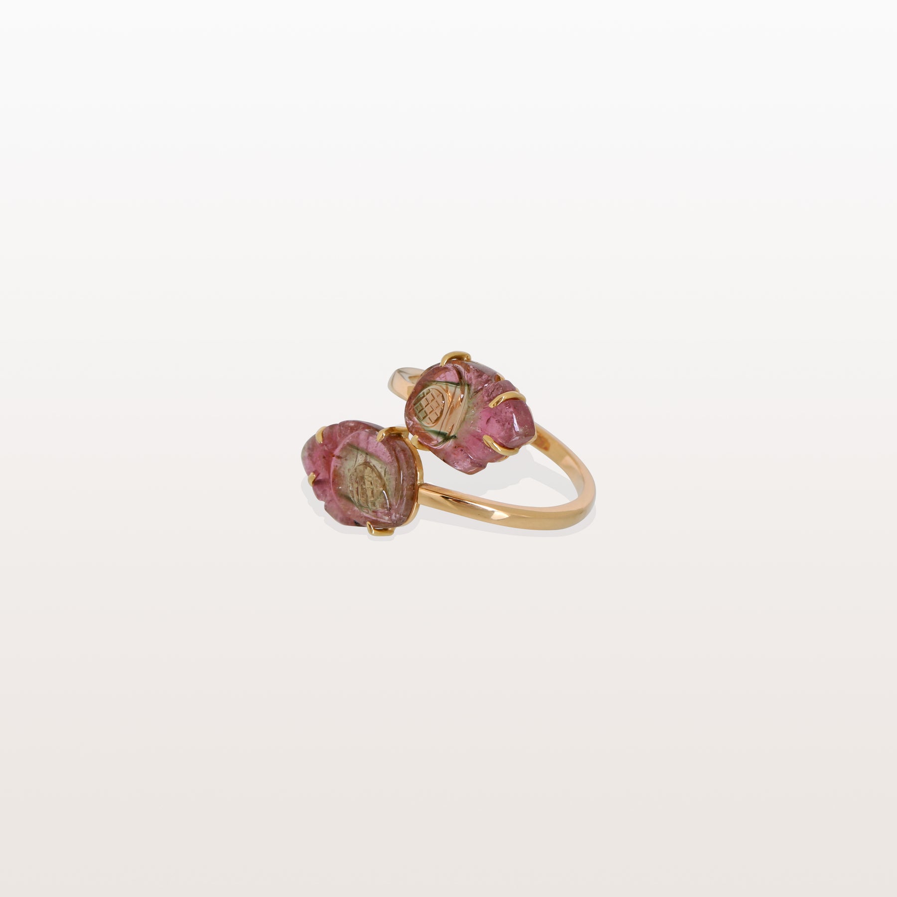 Watermelon Tourmaline 18KT Gold Ring