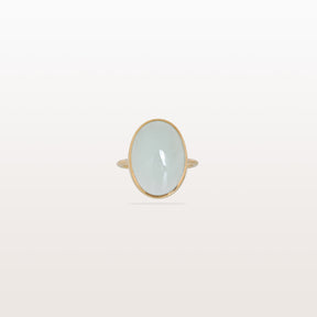 Aquamarine Oval 18KT Gold Ring