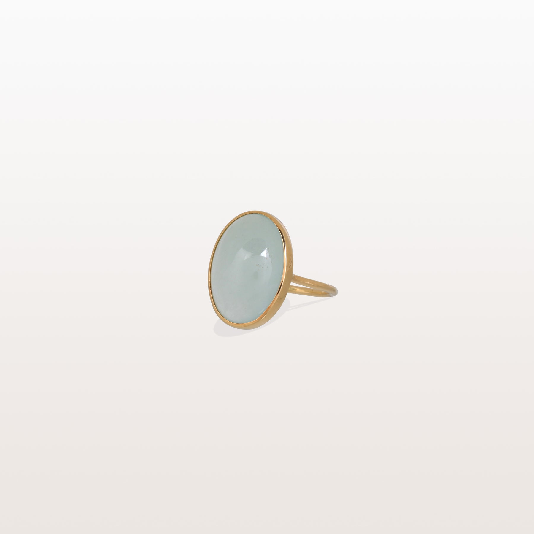 Aquamarine Oval 18KT Gold Ring