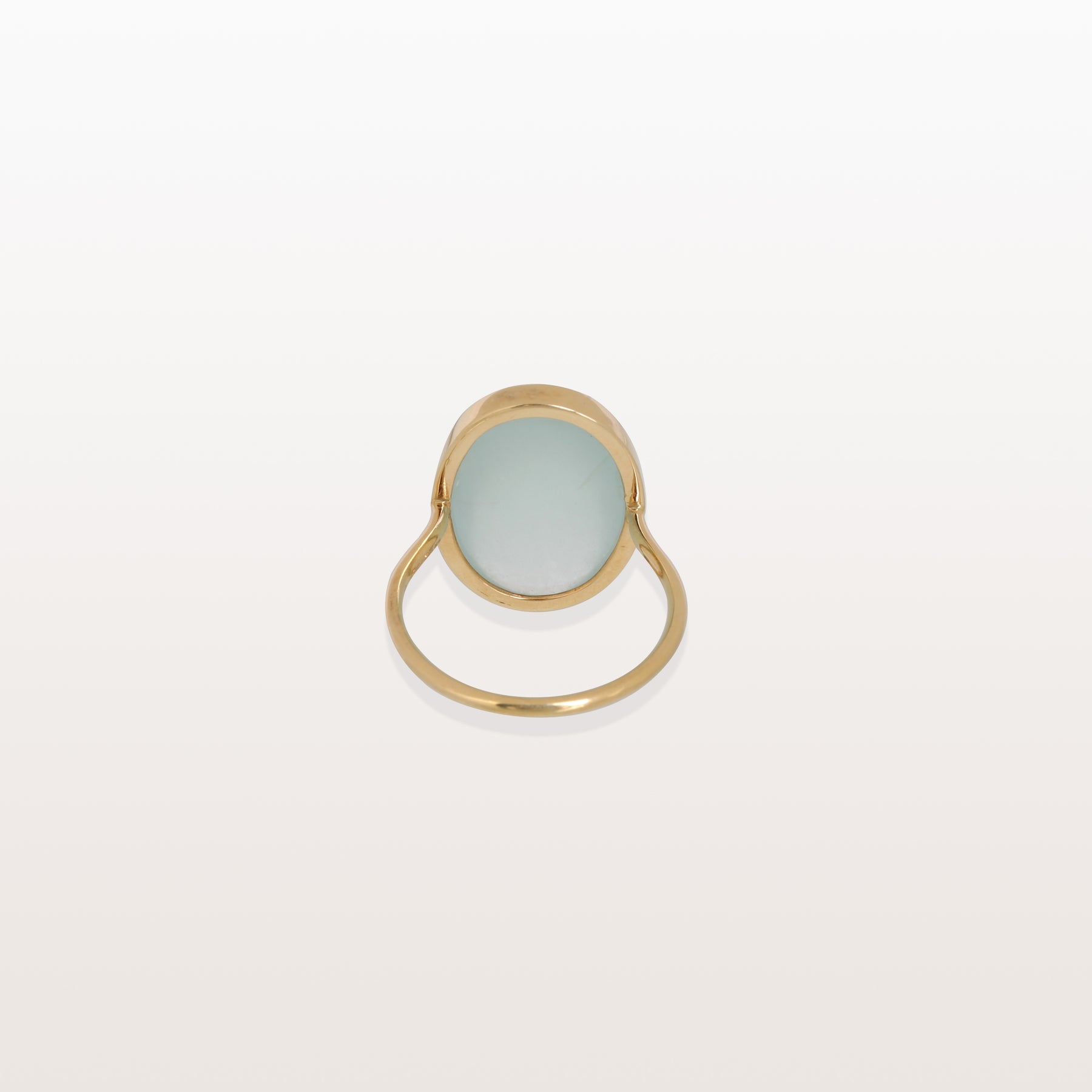 Aquamarine Oval 18KT Gold Ring