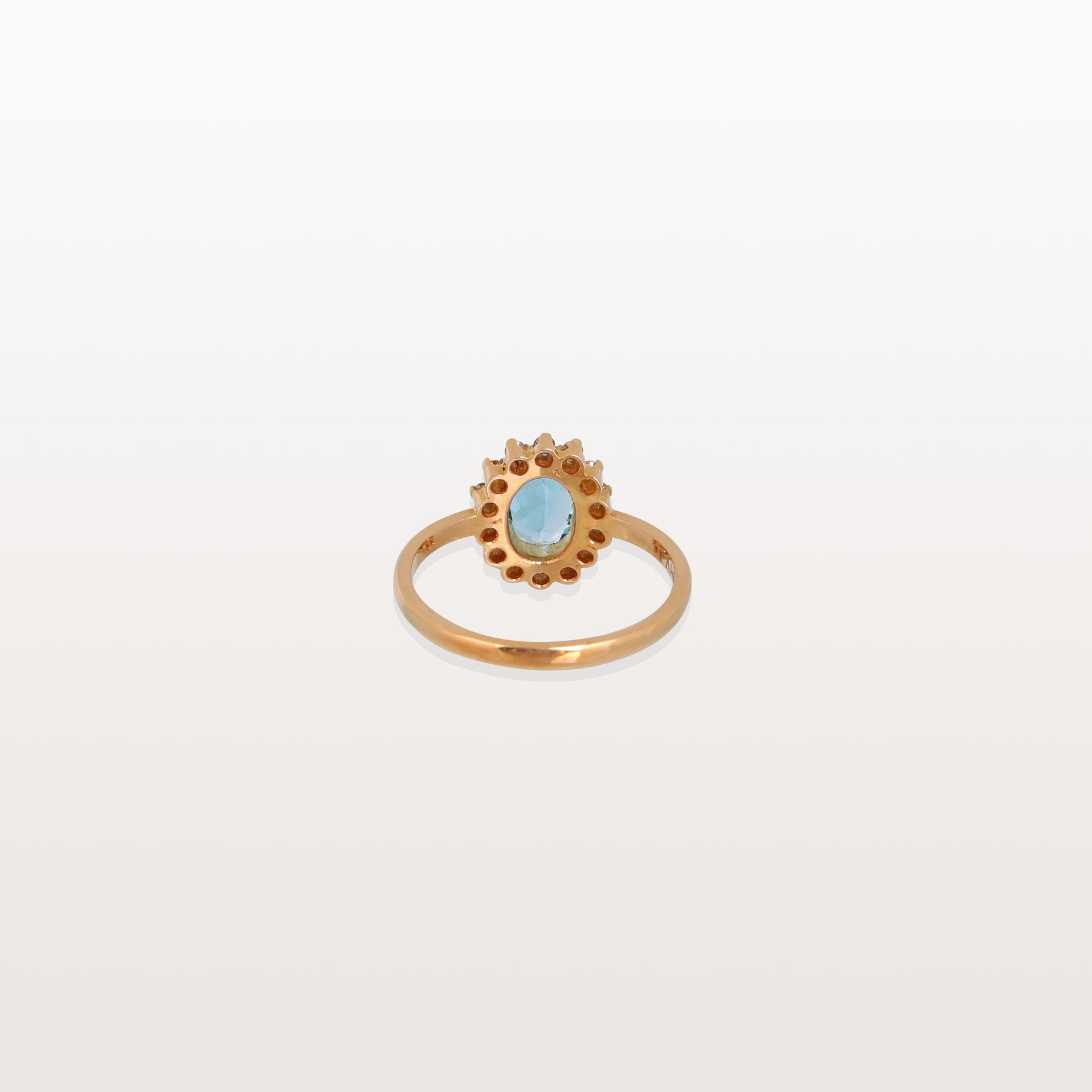 Blue Topaz and Diamond 18KT Gold Ring