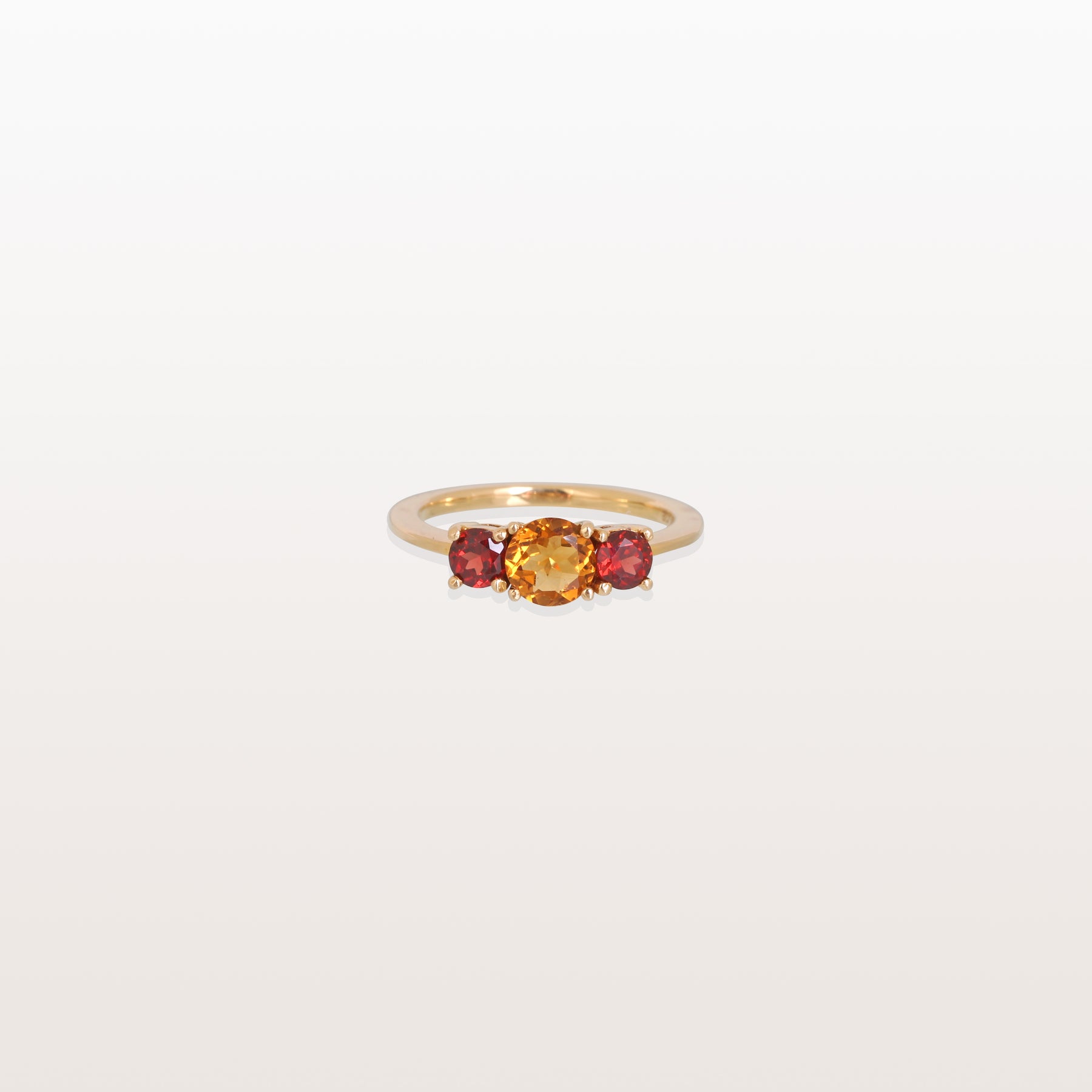 Garnet and Citrine 18KT Gold Ring