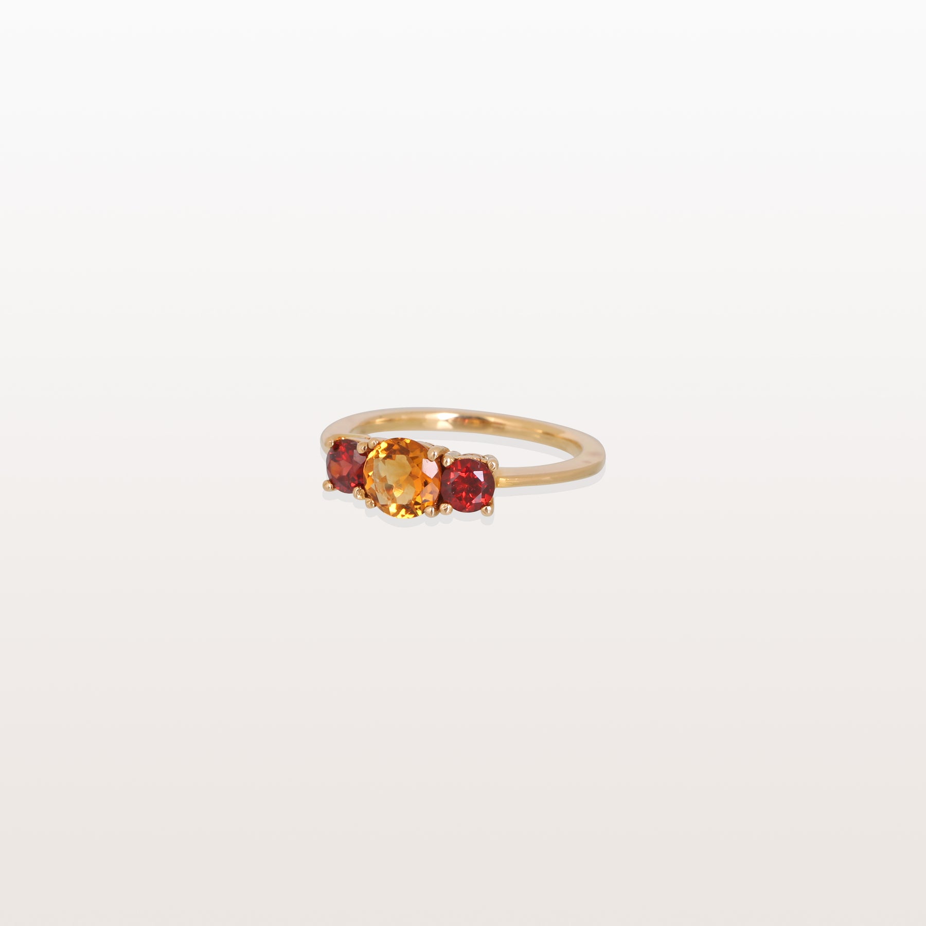 Garnet and Citrine 18KT Gold Ring