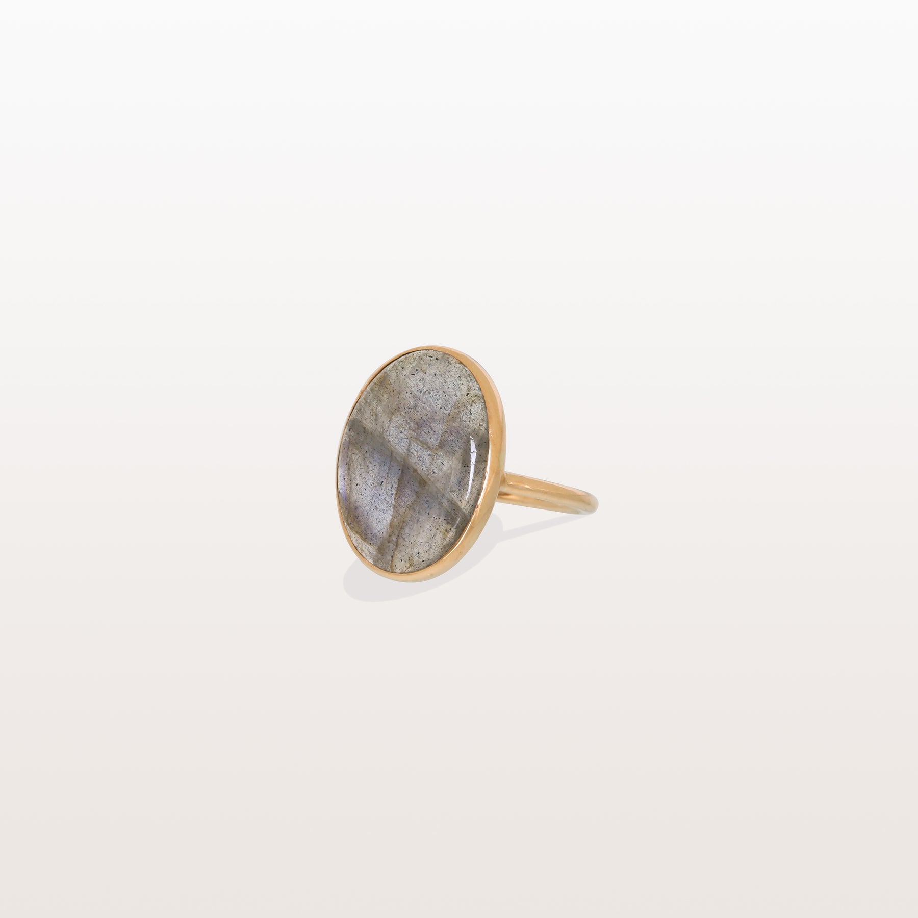 Labradorite Oval 18KT Gold Ring