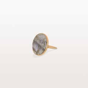 Labradorite Oval 18KT Gold Ring