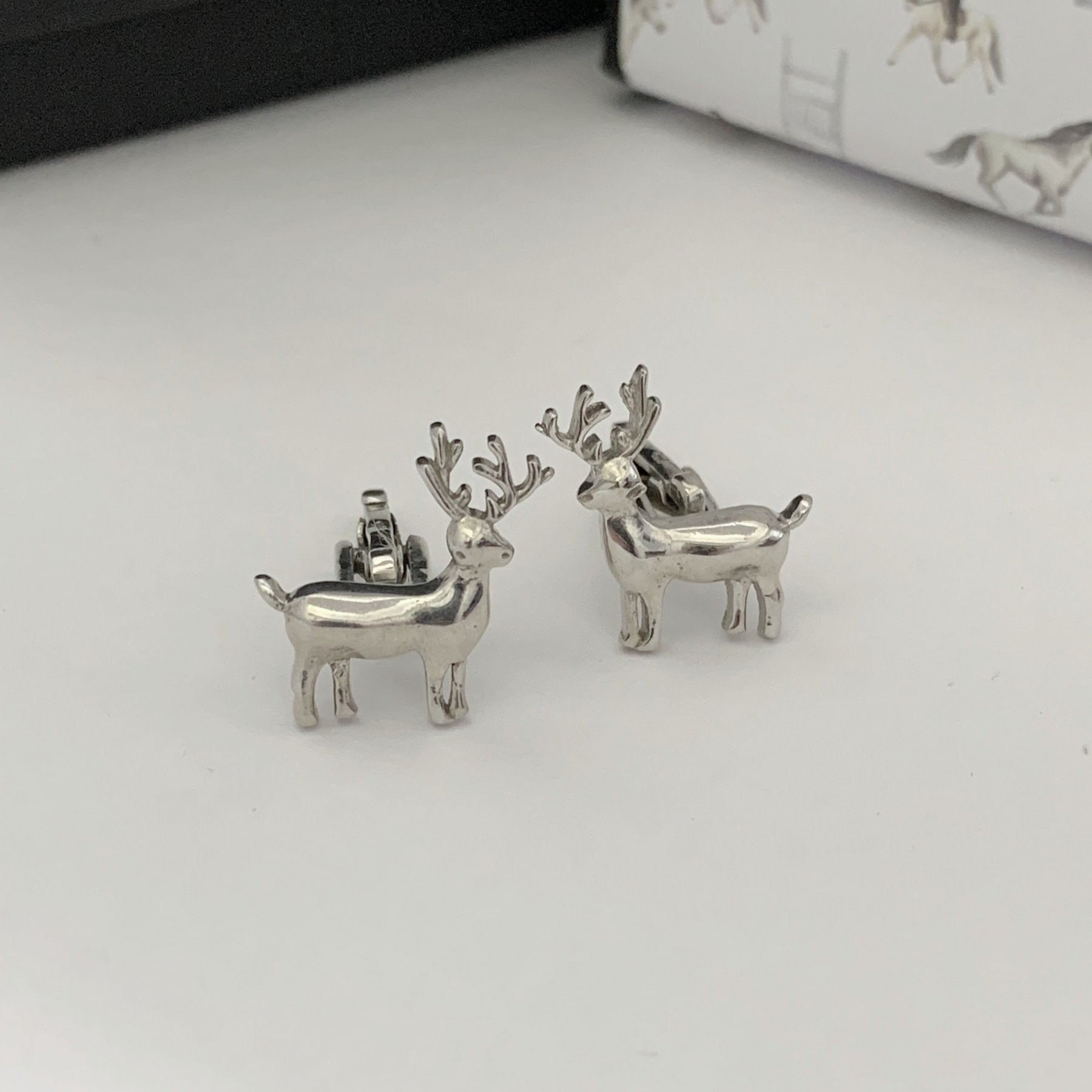 Deer Silver 925 Men Cufflinks