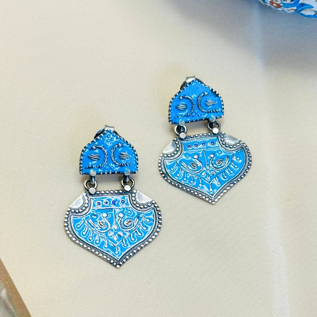 Amoda Enamel Silver 925 Earrings