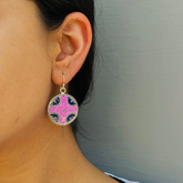 Circle Enamel Earrings