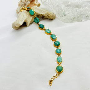 Igor Silver 925 Gold Plated Emerald Bracelet