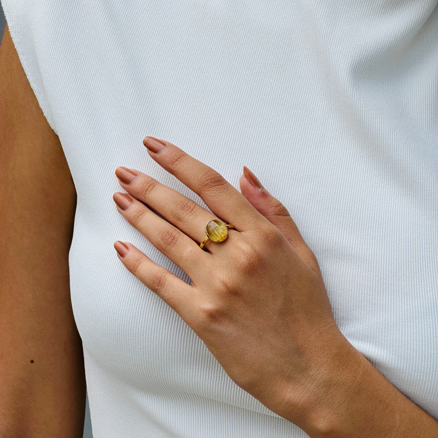 Golden Rutile 18KT Gold Ring