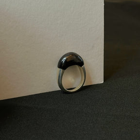 Jaeger Ruby Silver 925 Men's Ring