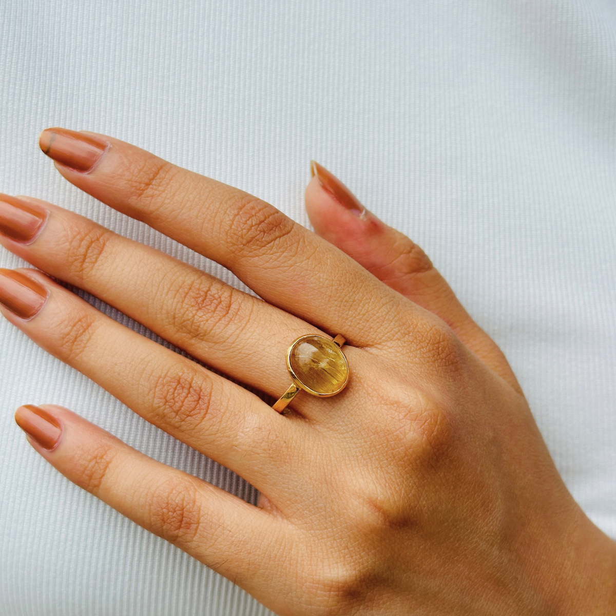 Golden Rutile 18KT Gold Ring