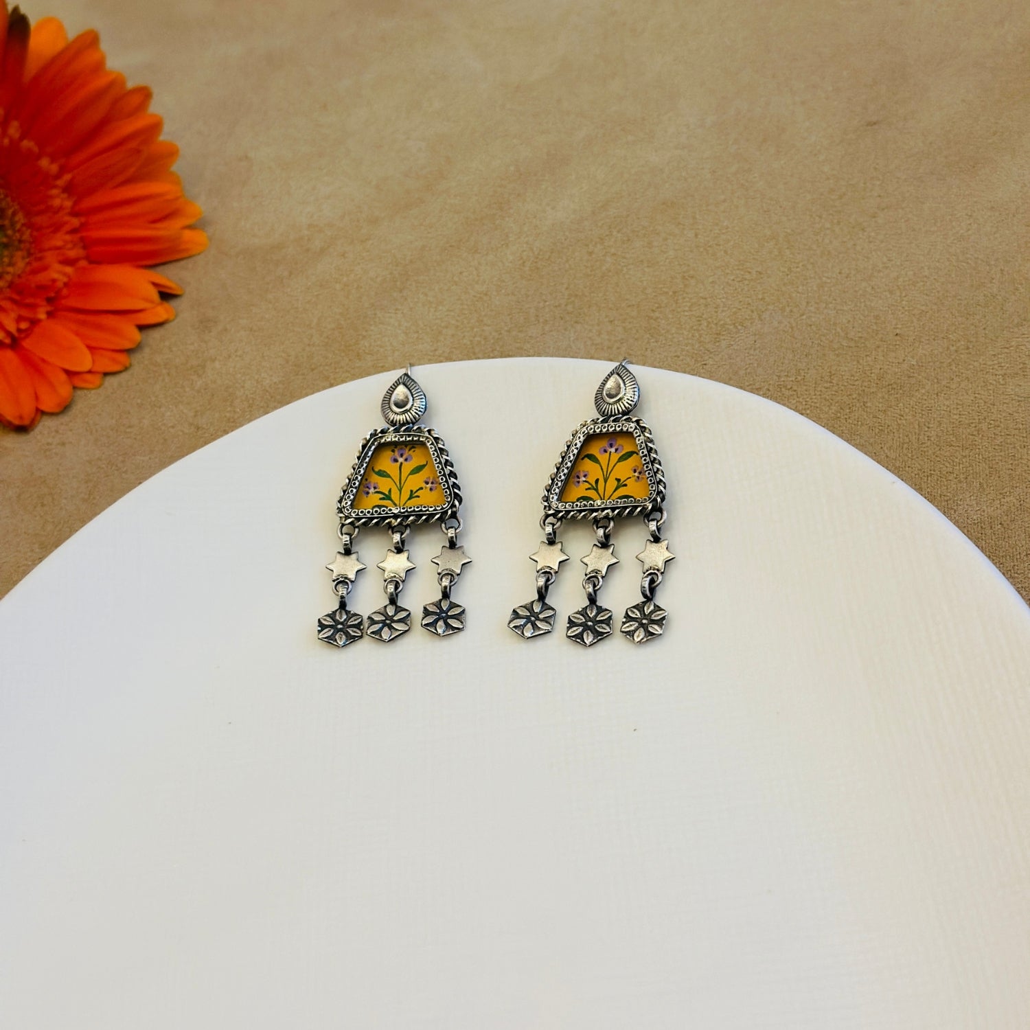 Shaza Hand Painted Earrings