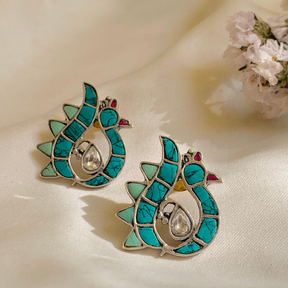 Nandini Turquoise Silver 925 Stud earrings