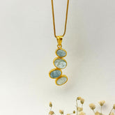 Moana Aquamarine 18k Gold Plated Silver 925 Pendant