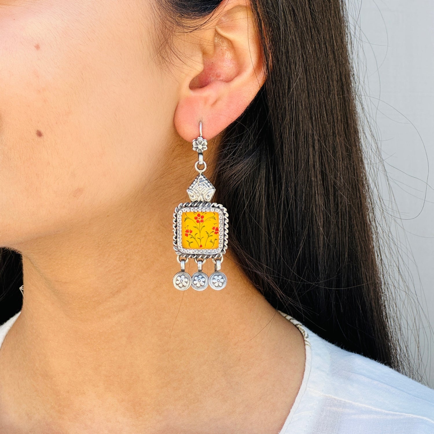 Sahar Hand Painted Earrings