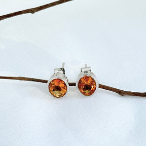 Alba CItrine Silver 925 Earrings