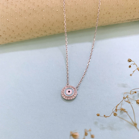 Crile Zircon studded Evil Eye 925 Silver Necklace