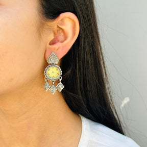 Saaz Hand Painted Earrings